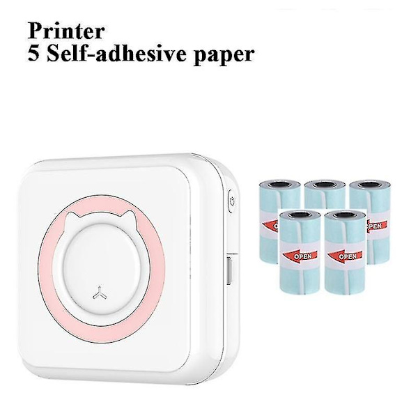 Mini Pocket Sticker Printer, Bluetooth Wireless Portable Mobile Printe style2