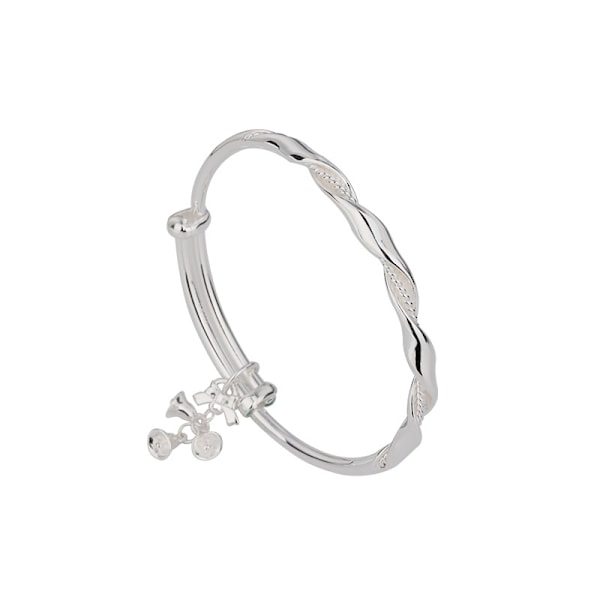 Rent Silver Liljekonvalj Silverarmband för Kvinnor med Klockvridningsmönster Nischdesign Rent Silverarmband Lämpligt för Flickors Gåvor