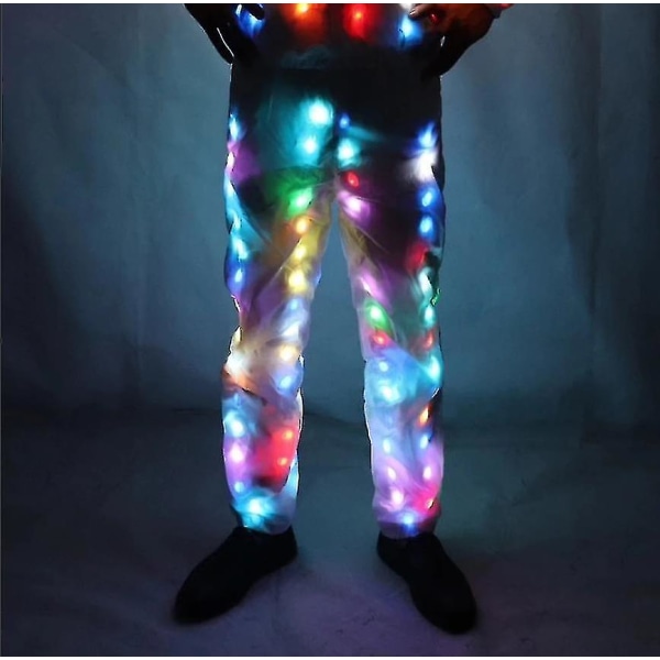 Illuminating Light Pants Kreativa Vattentäta Kläder Dansande Led Lighs 5XL all set