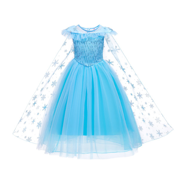Elsa Prinsessa Tutu Klänning Cosplay Kappa Prinsessa Gasväv Kjol 120cm