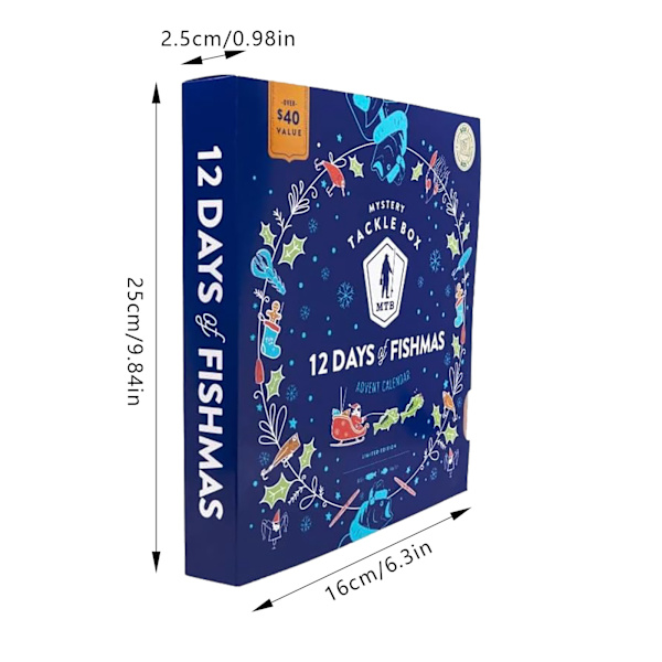 Smyckesadventskalender Män Julkalender Fiskeuppsättning Julöverraskningspresent Jul