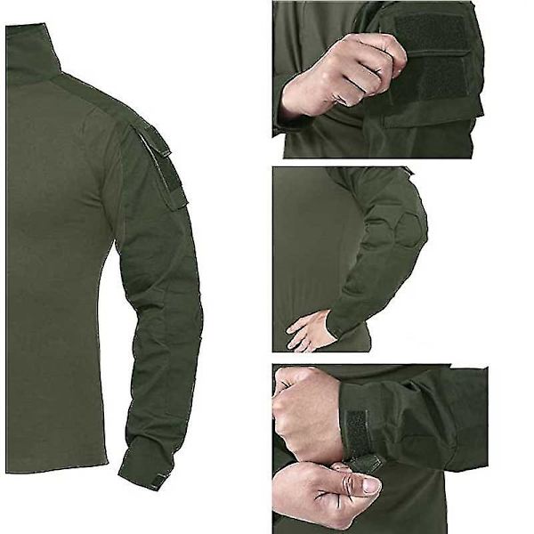 Taktisk Combat-T-shirt för Män, Utomhus 2eply-11yj51-3 Green M