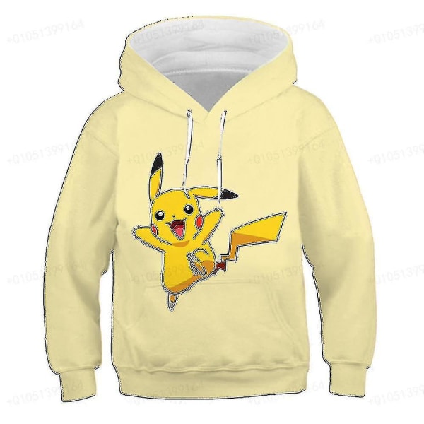 Sweatshirt 4-14t Hoodie för barn Animedräkt Picchu Hoodie Hoodie för pojkar och flickor Sportkappa för barn-B_SSDLV ADZ2DD2443 150