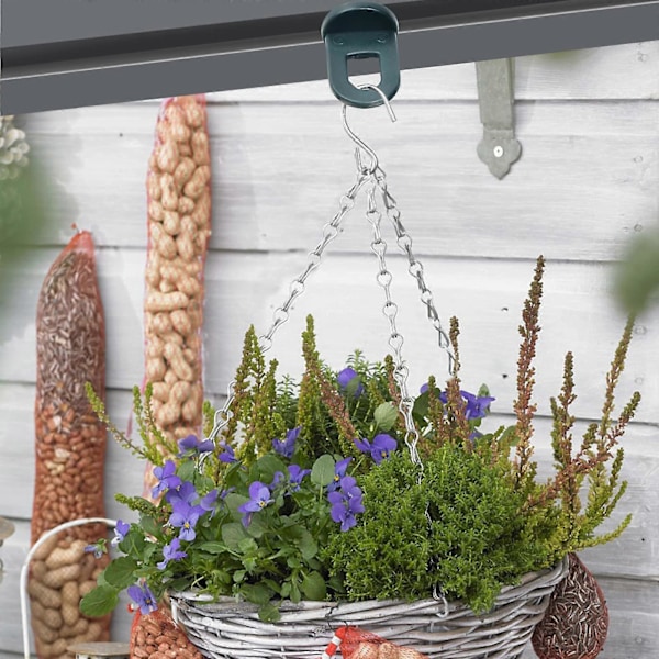 50 Stycken Växthus Krok, Hållbara Plastklämmor för Växthus, Växt Blomhängare Klätterväxtstöd - Växthustillbehör (Grön)