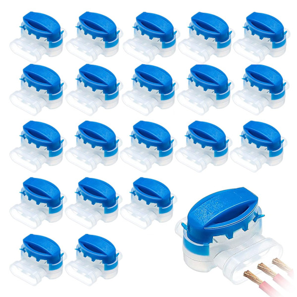 20-pack 3-trådskontakter Elektriska IDC 314-BOX Trådkontakter Självavskiljande Pigtail-kontakt för 22-14 AWG-kablar Robotagräsklippare