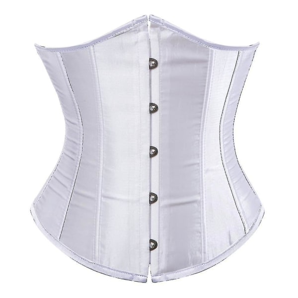 Sexig Gotisk Underbystkorsett och Midjekorsett Bustier Topp Arbetskläder White XL