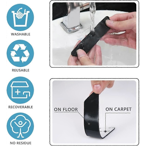 Mattgrepp, 30 st Anti-Curling, Anti-Slip Matta, Självhäftande