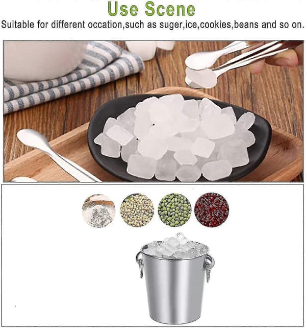 Sockertång i rostfritt stål, 6 stycken
