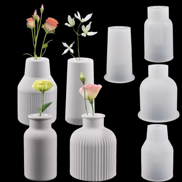 DIY Vas Silikonform Handgjord Blomvas Resin Gjutform 1