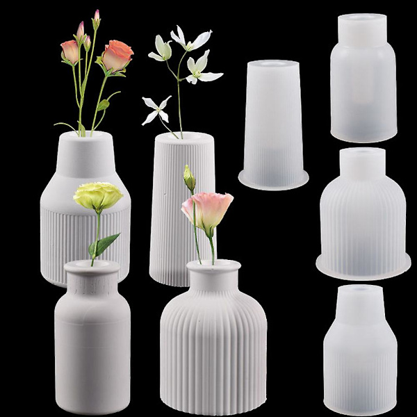 DIY Vas Silikonform Handgjord Blomvas Resin Gjutform 3