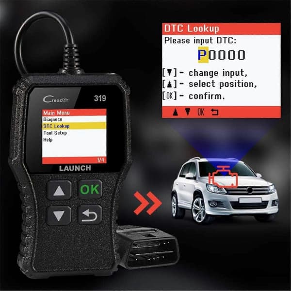 LAUNCH CR319 Creader Bilkodläsare OBD2 Scanner OBDII EOBD Automotive Diagnostiska Verktyg OBD2 Autom