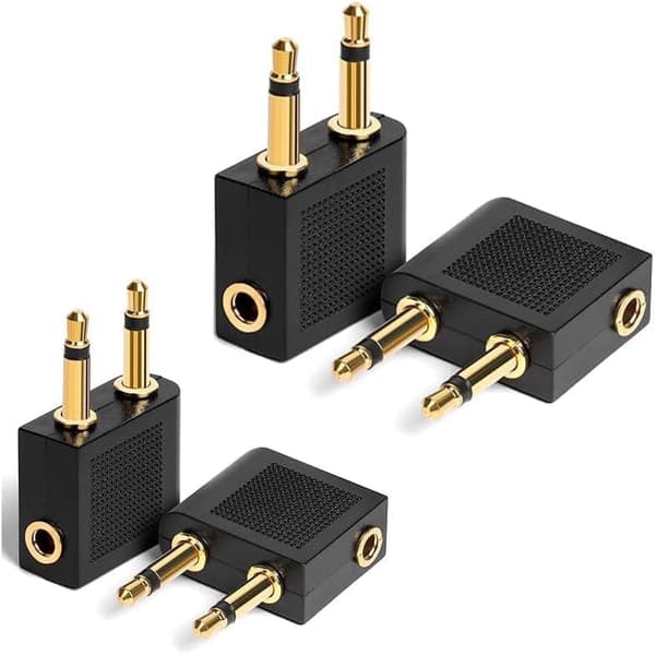 4-pack flygplansadaptrar för hörlurar