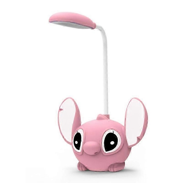 Aoger Disney Stitch LED Skrivbordslampa Med Pennvässare Vikbar Lampa Söt Skrivbordslampa USB Uppladdningsbar Lampa Present Från Klasskamrater