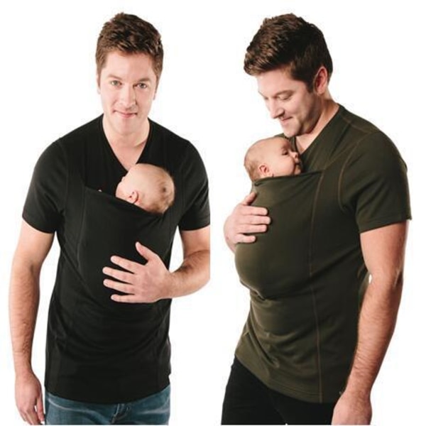 Kängurupappa för män T-shirts Baby T-shirt black XL