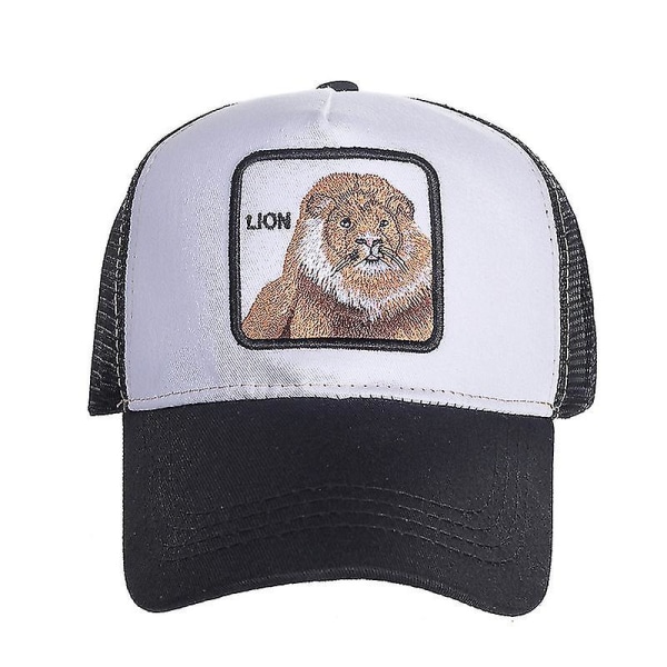 Farm Animal Trucker Baseball Cap Hatt Mesh Style Män Kvinnor Hip Ho Lion