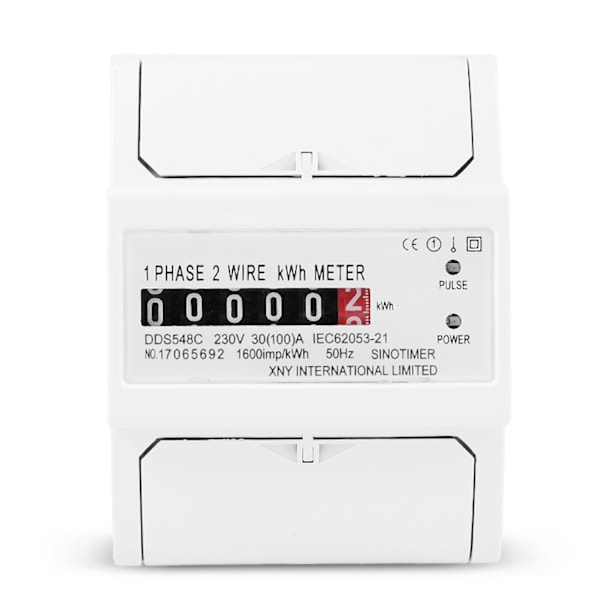 DDS548C Digital enfas elmätare testare elförbrukning monitor 4P Rail elförbrukning wattmeter energimätare 30-100A 2