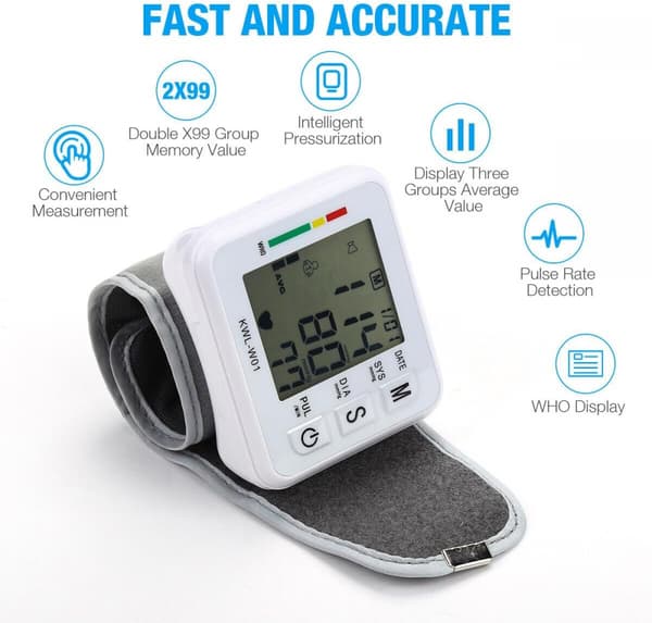 Blodtrycksmätare, med justerbart armband och LCD-display-DYDZ