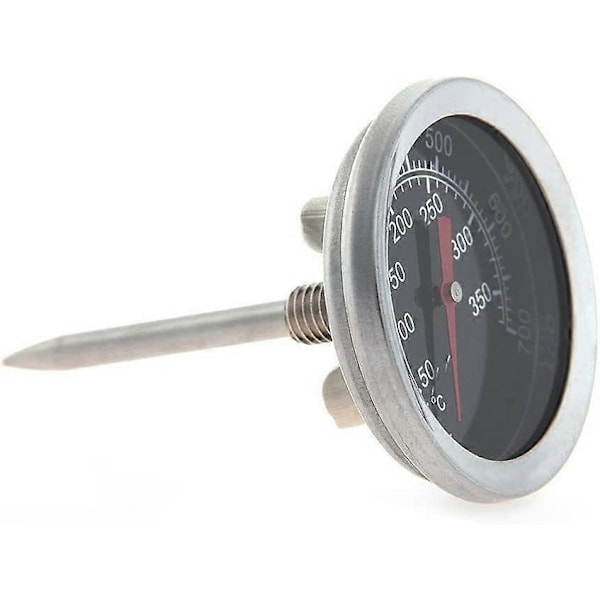 Ugnstermometer i rostfritt stål BBQ Grill Röktermometer 50-350, 100-700