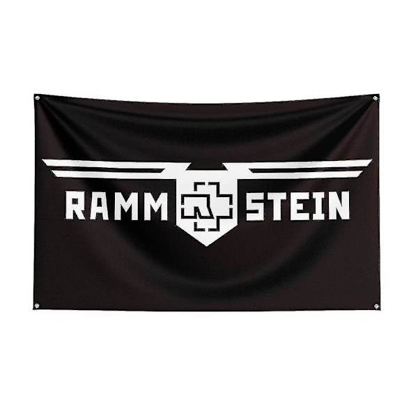 3x5ft Rammstein Rockband Flagga Polyester Digitaltryck Musikminnesmärke Banner för Dekoration J0451 120 x 180cm