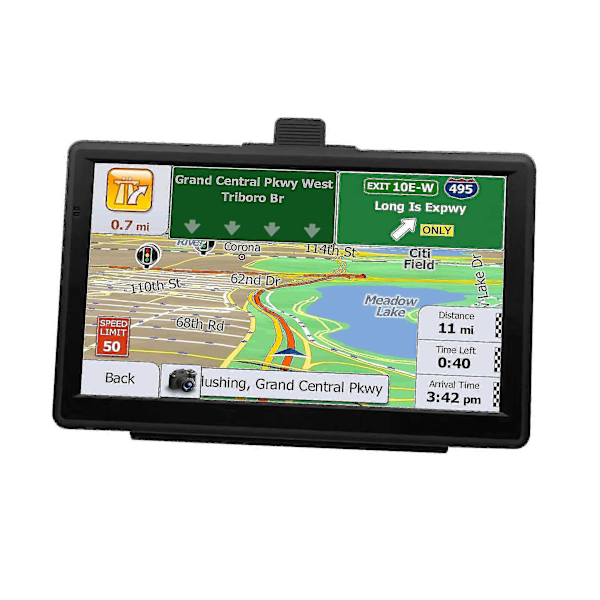 GPS-navigation för Carlatest-kartor, pekskärm 7 tum 8 GB 256 MB navigationssystem med röstvägledning och fartkameravarning, livstids gratis kartuppdatering