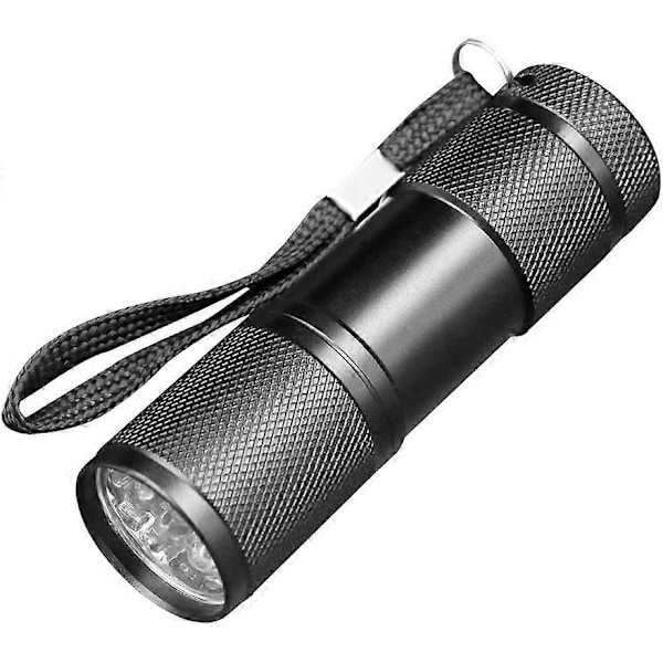 Blacklight detektion 9 LED UV ultraviolett ficklampa
