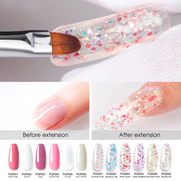 Nagelförlängningsgelset Gel Polish Startpaket PGP008