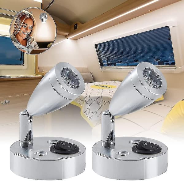 Inomhusbelysning, Cardan Hose LED Läslampor (silver) 2 stycken