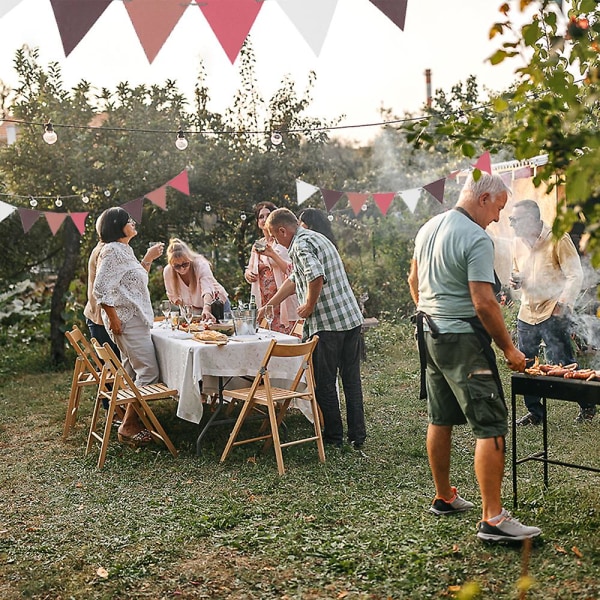 10ft Triangel Dekorationsflaggor Läder Pennant Girlang för Födelsedag Blue