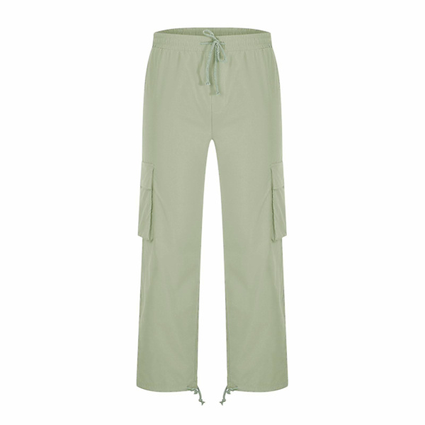 Män Casual Solid Flera Fickor Utomhus Rak Typ Fitness L Green