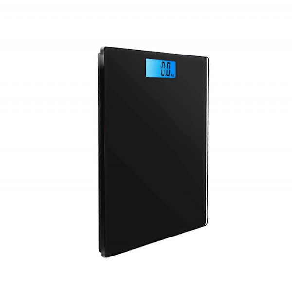 Elektronisk digital badrumsvåg 28x28cm med viktkontroll och bakgrundsbelyst display 180 kg max