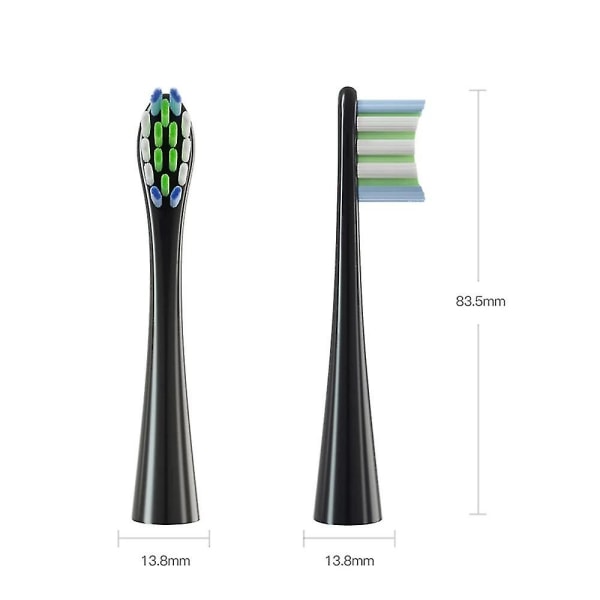 4 st utbytesborsthuvuden för Oclean X/ X Pro/ Z1/ F1/ One/ Air 2 gray