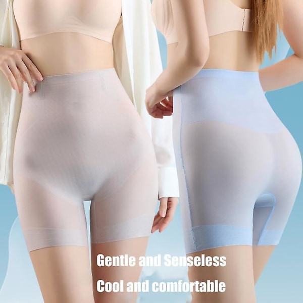 2-pack Ultra Slim Tummy Control Hip Lift Underkläder, Sömlös Is-Silke Hög black M