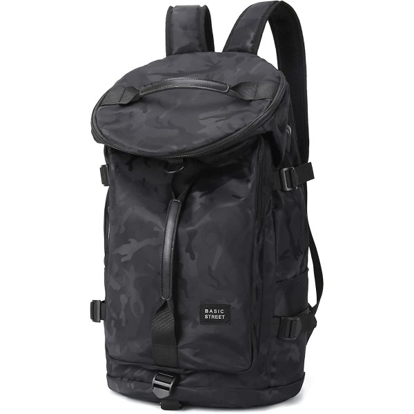 Stor reseryggsäck kvinnor, bär på ryggsäck män, vandring Backpa 14 inch Laptops K3-black Camo(large)