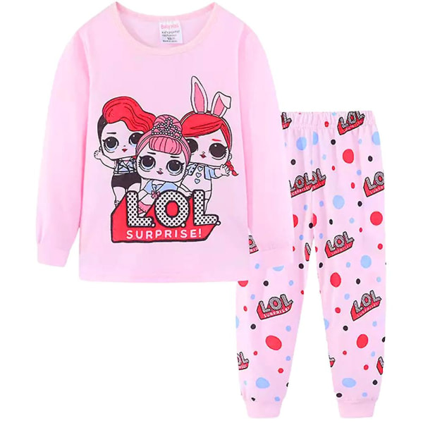 Pyjamas Set för Flickor med L.o.l. Surprise Dockor - Långärmad Topp A 3-4Years