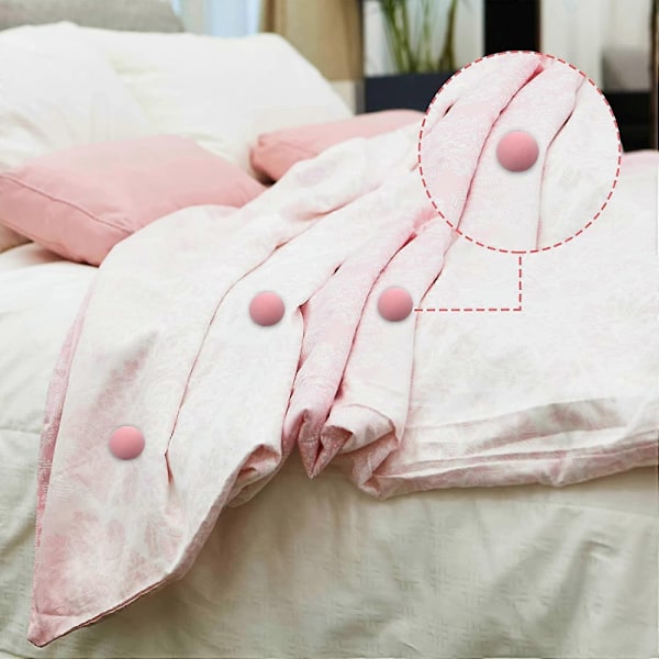 Pin Täcke Klämmor Set om 16 Vändbara Pin Fästen - Rosa