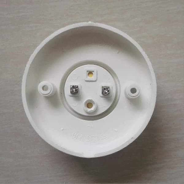 2-pack E27 Glödlampssockel, E27 Lamphållare Rund Plast Skruvsockel, Lamphållare E27 Väggsockel (Vit)