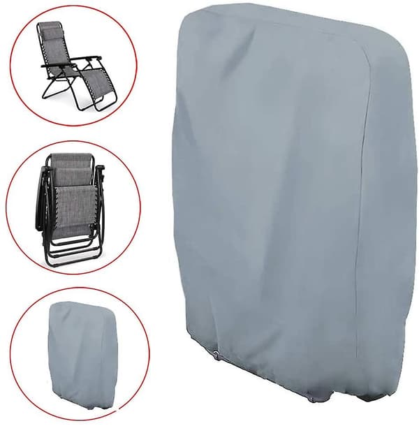 Fällbart Solstolsöverdrag Fällbart Solstolsöverdrag, Vattentätt Fällbart Solstolsöverdrag (Storlek: 71 Cm Lx34 Cm Bx110 Cm H Grå)
