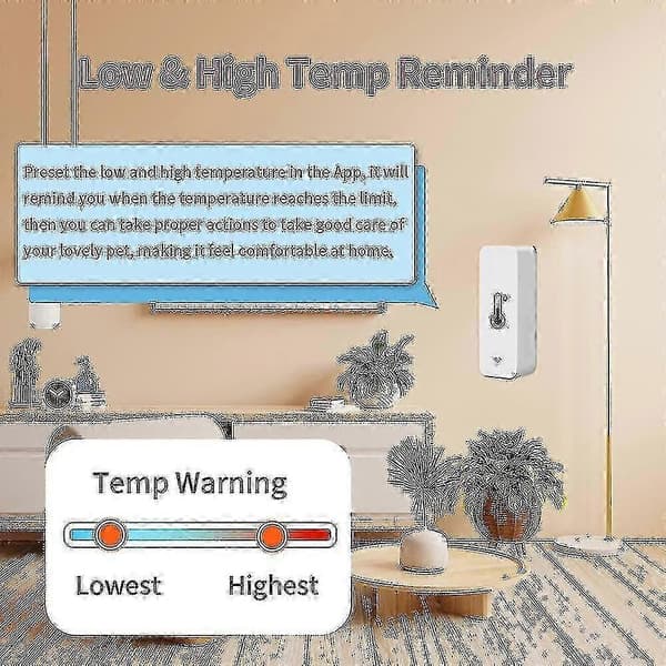 3x Tuya Wifi Temperatur- och Fuktighetssensor Inomhus Termometer Hygrometer
