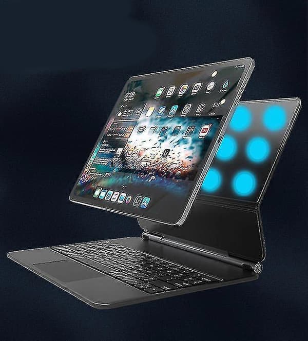 (svart) Magic Keyboard kompatibelt med iPad 12.9 - Multi-touch-styrplatta, Bluetooth-anslutning - engelska