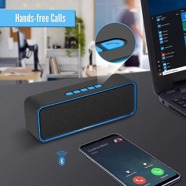 Bärbar Trådlös Högtalare, Bluetooth 5.1 Högtalare (Blå)
