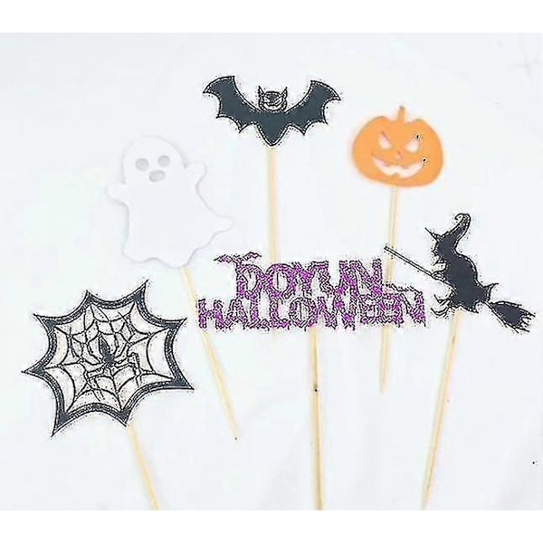 Hmwy-48st Halloween Bakning Tårtdekorationer