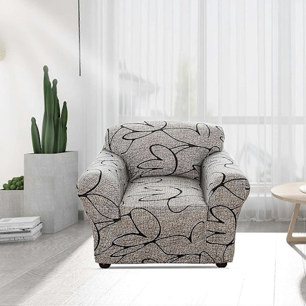 Polyester Sofföverdrag Elastiskt Stretch Soffskydd Överdrag 1-sits 90-130cm