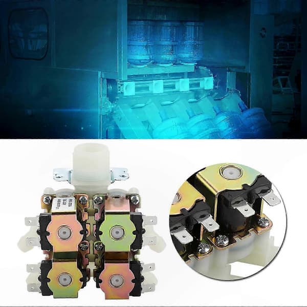 12V DC 4-vägs magnetvattenventil i plast DN20 G3/4\" normalt stängd