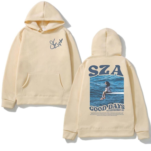 Höst Hoodie för Män och Kvinnor med SZA Musik Album SOS Grafik Khaki L