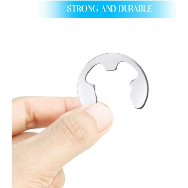 200st rostfritt stål E-Circlip Ring Kit, rostfritt stål E-Cli