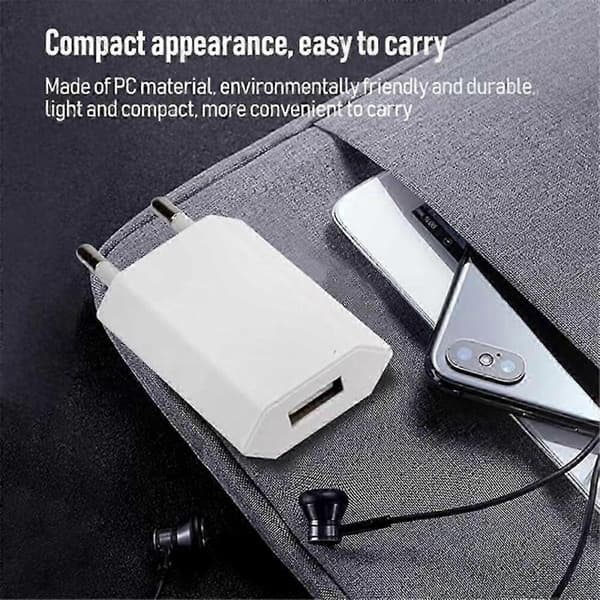 10-pack Kompakt USB-väggladdare med EU-kontakt