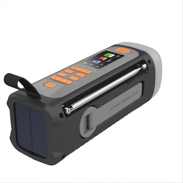 4500mAh Nödfalls FM/ Bluetooth Radio USB/Solar/Handvevsdynamo