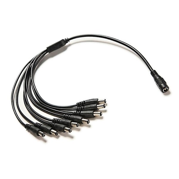 Dc 12v 1 hona till 8 hane splitter power för säkerhetskamera