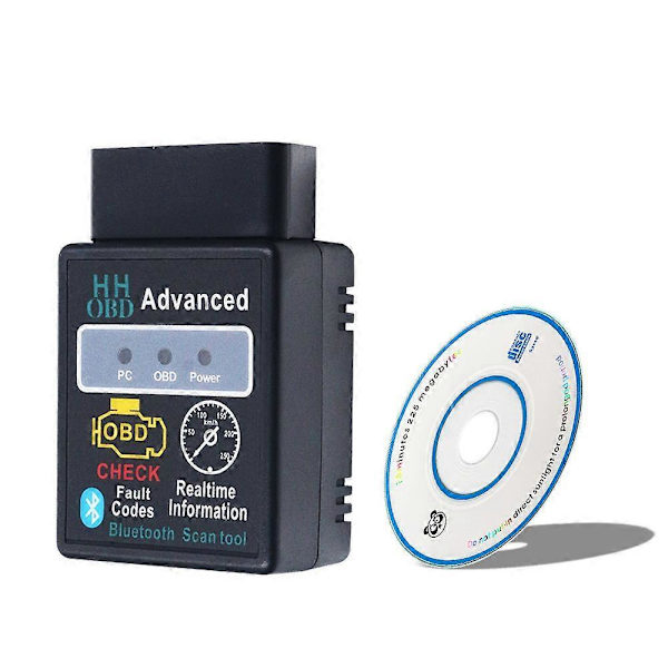 Elm327 V2.1 Obd 2 Obd-ii Bil Auto Bluetooth Diagnostiskt Gränssnitt Scanner Android Fg