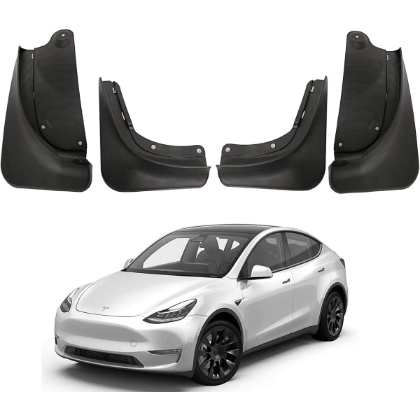 Tesla Model Y Stänkskydd (set om fyra) Ingen Borrning Nödvändig